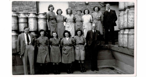 Workers at the Coverham Dairy